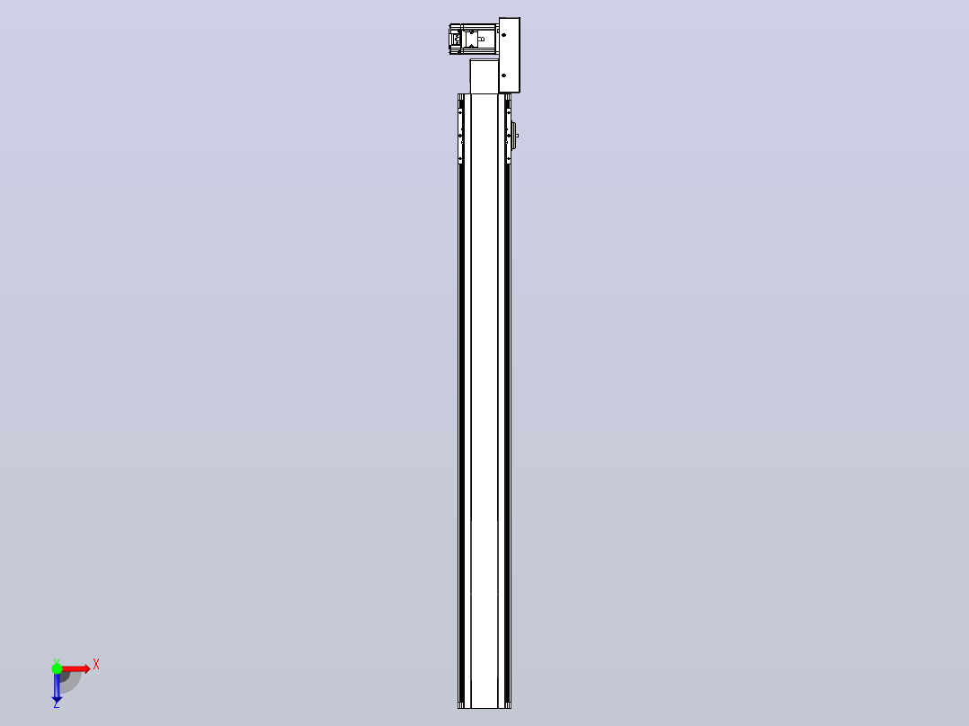 皮带直线轴半封闭可选导轨TPA-HNB-105D-90-L1000-ML-Y-P20-N3俯视图