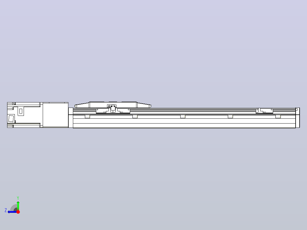 滚珠丝杠直线轴内置导轨TPA-GCR-150-2010C-L450-M-M75-N3右视图