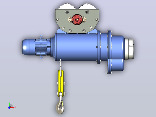 Electric Winch 5吨电动绞盘3D图纸 x_t格式前视缩略图