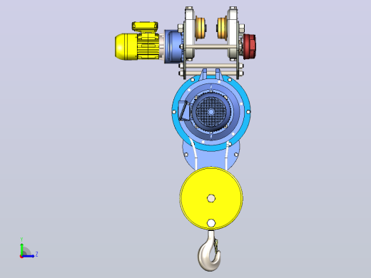 Electric Winch 5吨电动绞盘3D图纸 x_t格式左视缩略图