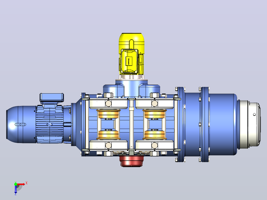 Electric Winch 5吨电动绞盘3D图纸 x_t格式俯视图