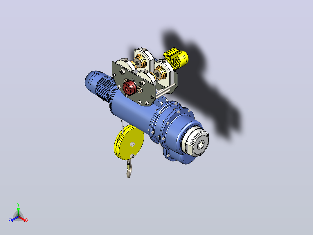 Electric Winch 5吨电动绞盘3D图纸 x_t格式正等轴测图