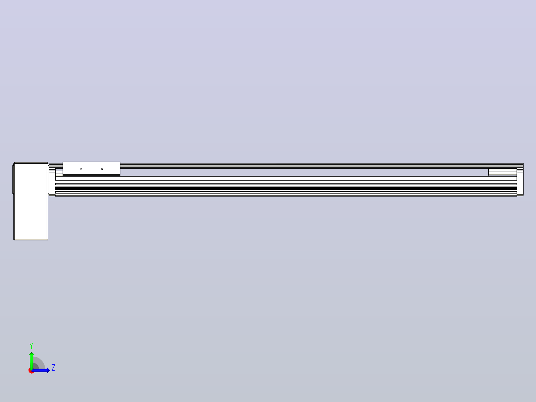 皮带直线轴半封闭可选导轨TPA-HNB-105D-90-L700-RP-C-P20-N3左视图