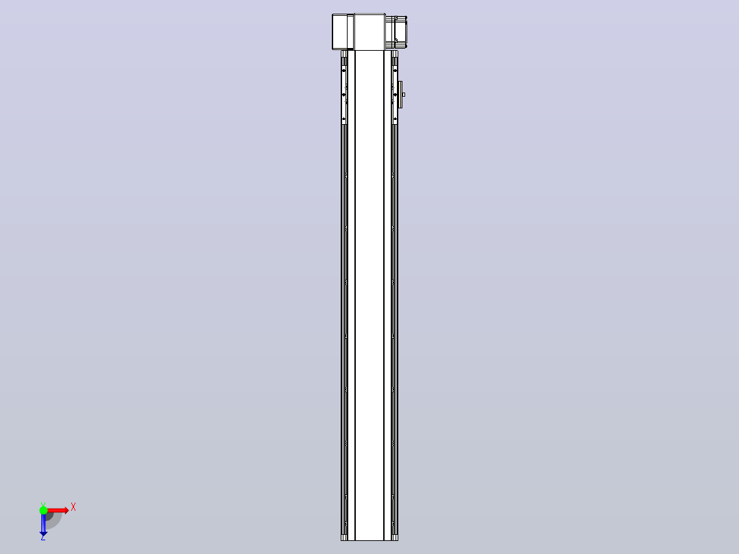 皮带直线轴半封闭可选导轨TPA-HNB-105D-90-L700-RP-C-P20-N3俯视图