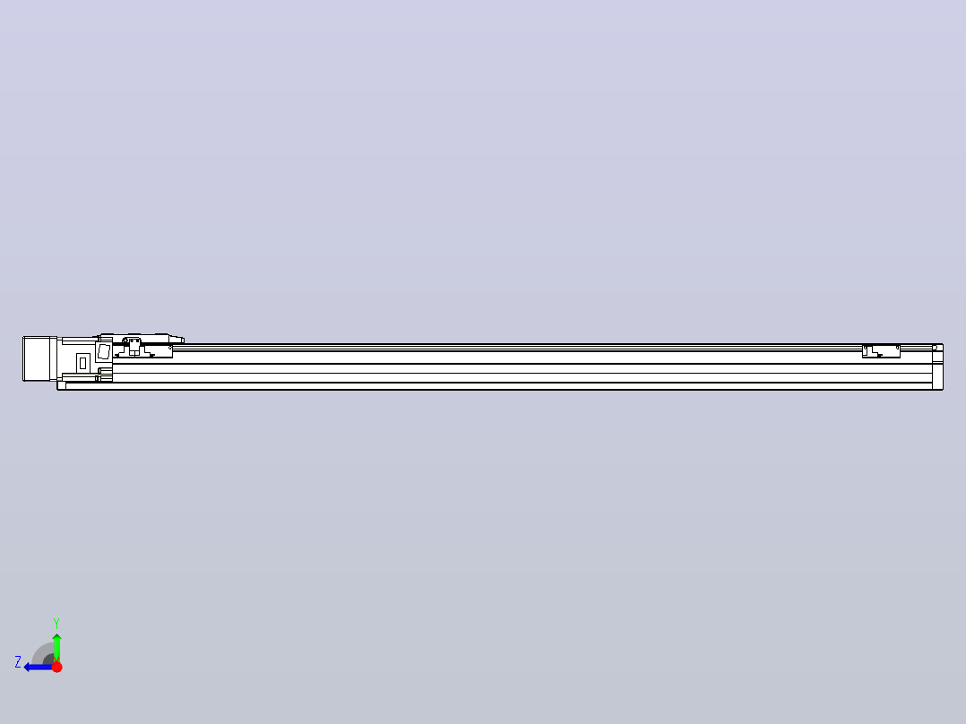 滚珠丝杠直线轴内置导轨TPA-GCR-80-1610C-L1000-ML-M40-N3右视图