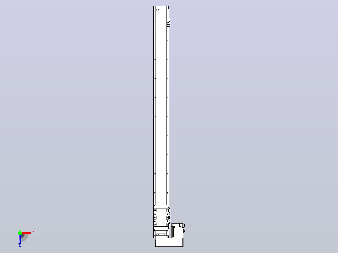 滚珠丝杠直线轴内置导轨TPA-GCR-80-1610C-L1000-ML-M40-N3俯视图
