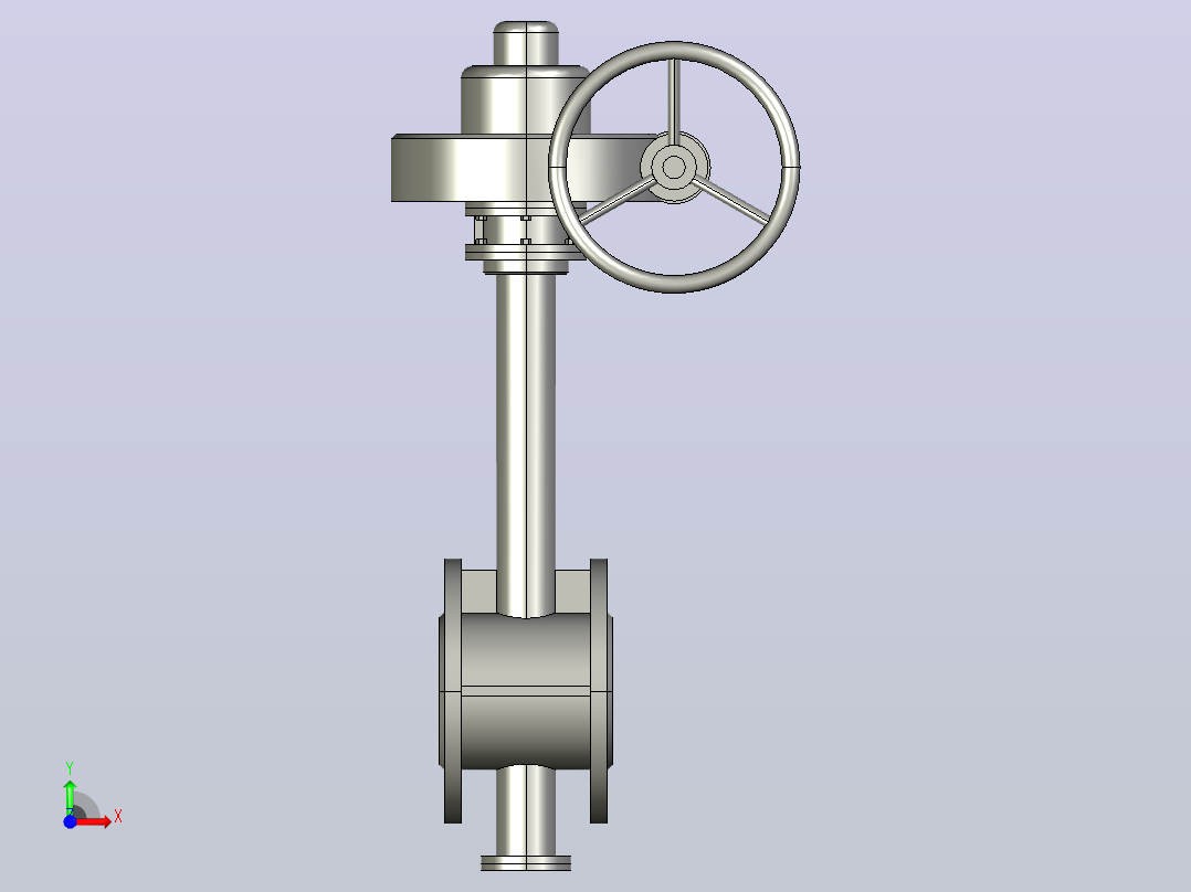 Dt943H(F)-10C.P.R.V-B[DN50]阀，截止阀，风阀，蝶阀前视图