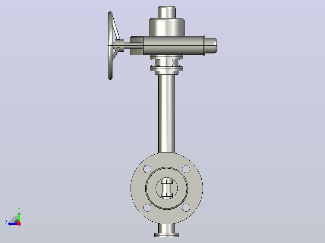 Dt943H(F)-10C.P.R.V-B[DN50]阀，截止阀，风阀，蝶阀右视图