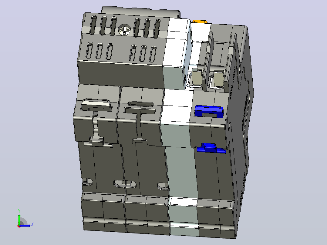 NBPLE-32 2P剩余电流动作断路器三维模型202010左视图