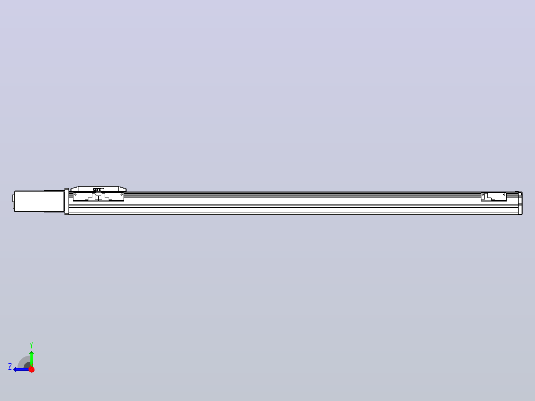 机器人皮带驱动直线轴TPA-GCB-50-P42-L800-QR-M10-N3右视图