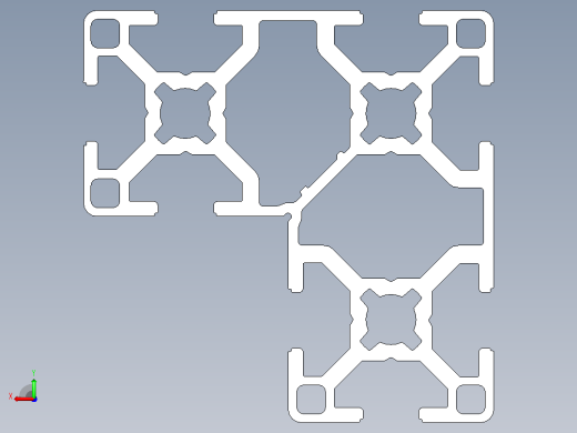 型材T形槽铝挤压件30包含焊接件的零件和库零件后视缩略图