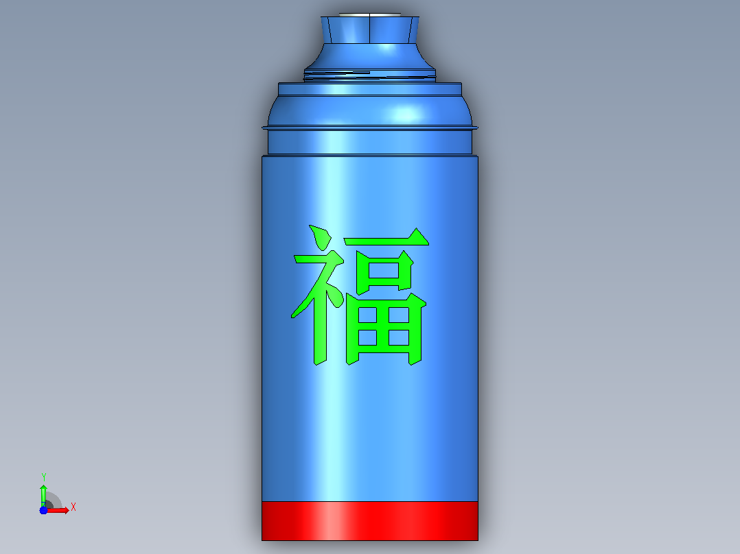 热水壶模型前视图