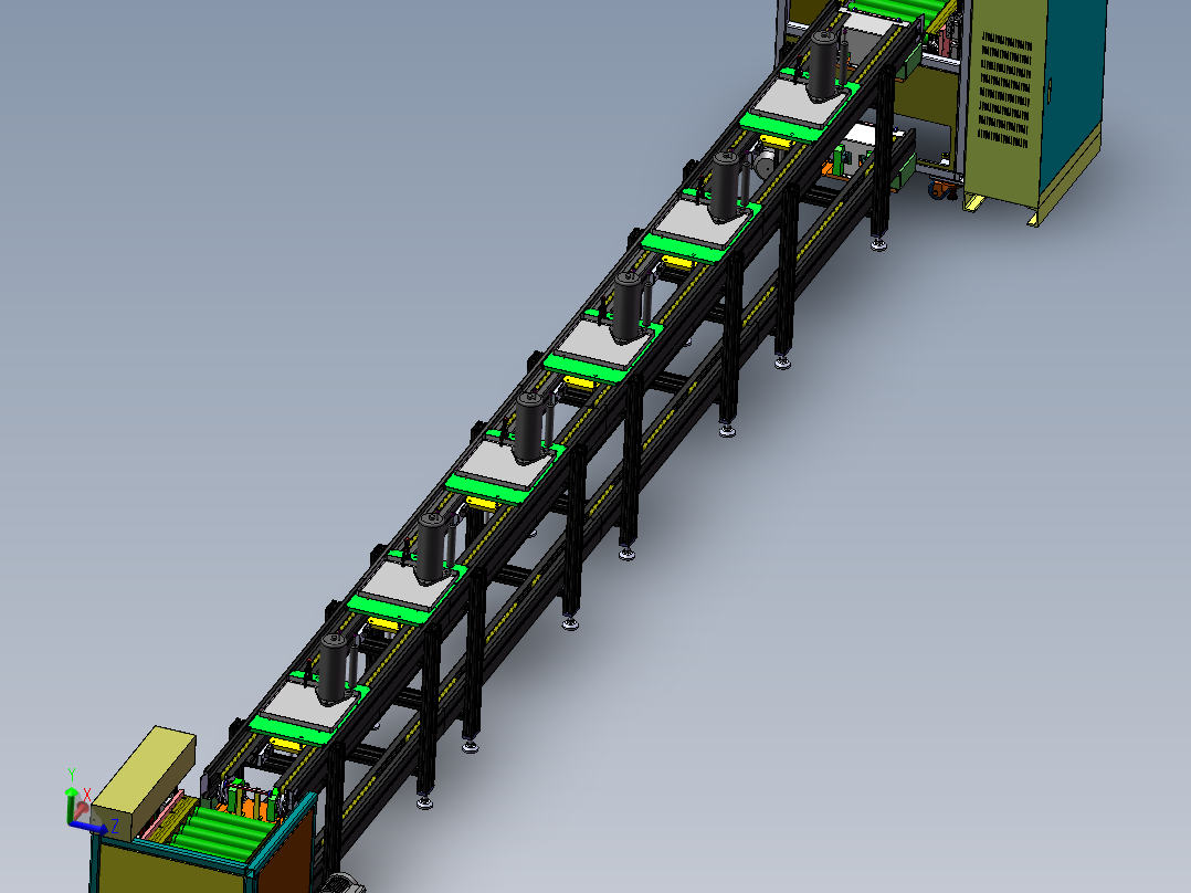 空气压缩机倍速链组装线sw2016可编辑