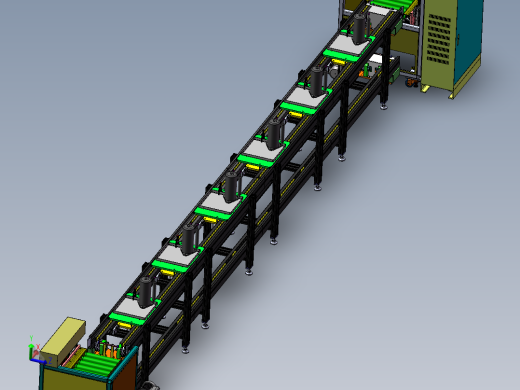 空气压缩机倍速链组装线sw2016可编辑