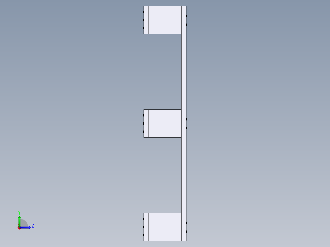 solidworks 迷你欧元托盘左视图