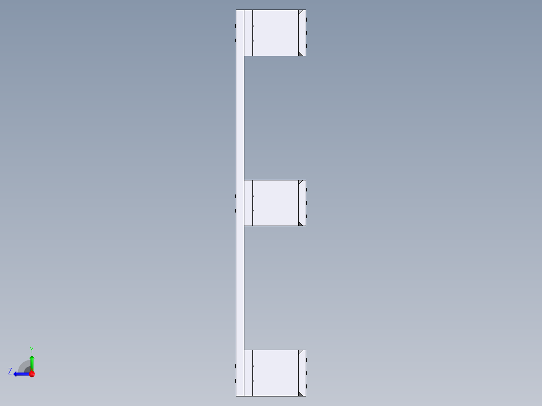 solidworks 迷你欧元托盘右视图