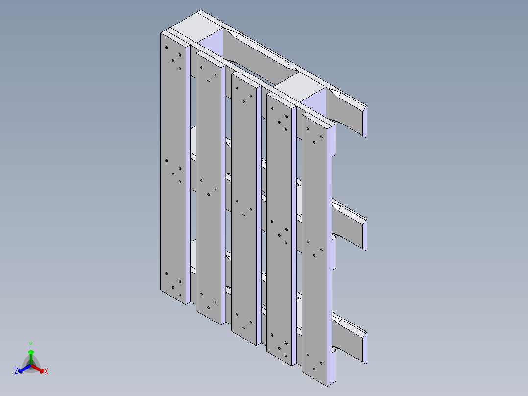 solidworks 迷你欧元托盘正等轴测图