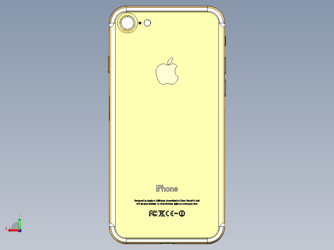 hone7模型后视图