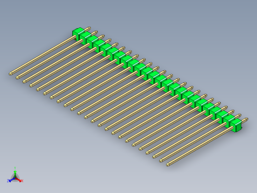 彩色公头100mil（2.54mm）系列-DS1021_green_1x24p_100mil_Type43_rev1.0