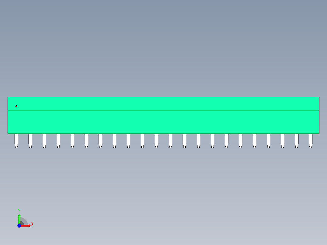 DEGSON 15EDG 系列 3.5mm 插拔式接线端子 FullPack-15EDGVC-3.5-22P-14-00AH前视图
