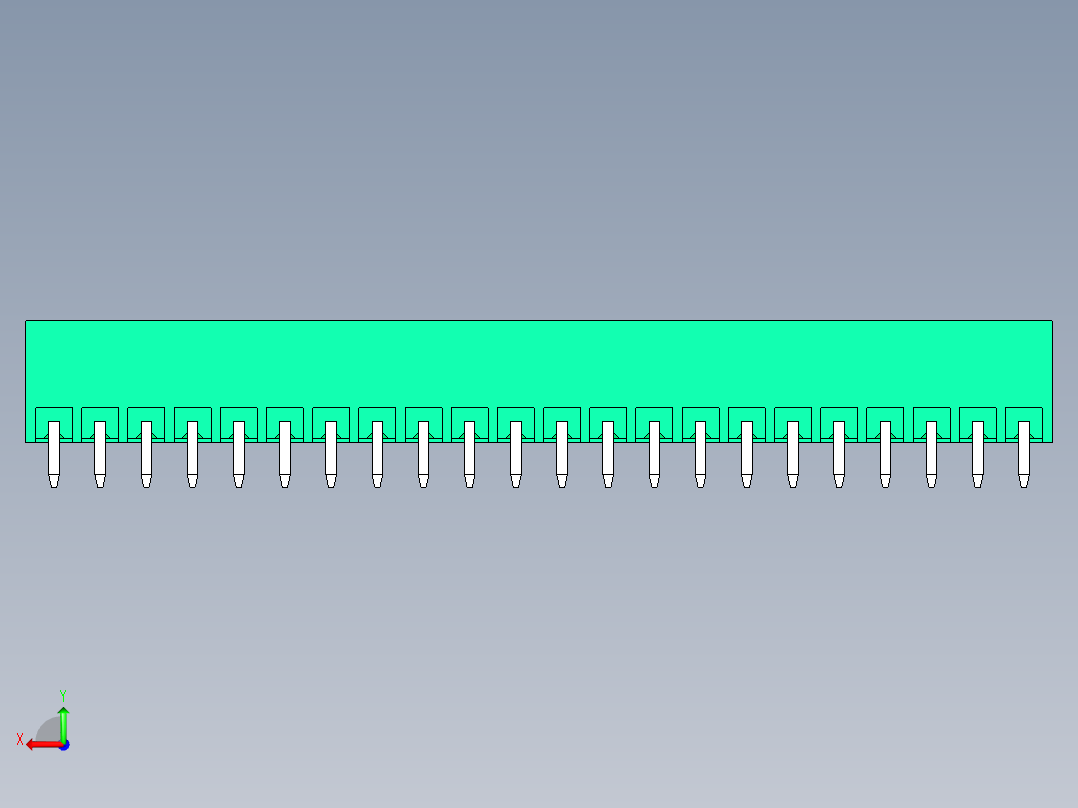 DEGSON 15EDG 系列 3.5mm 插拔式接线端子 FullPack-15EDGVC-3.5-22P-14-00AH后视图
