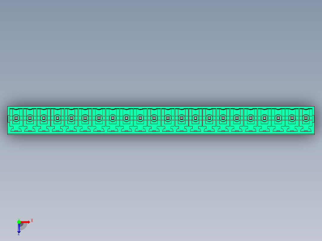 DEGSON 15EDG 系列 3.5mm 插拔式接线端子 FullPack-15EDGVC-3.5-22P-14-00AH俯视图