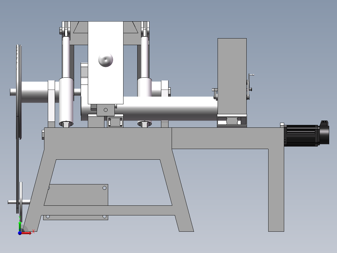 挤压头生产用钢柱切断设备前视图