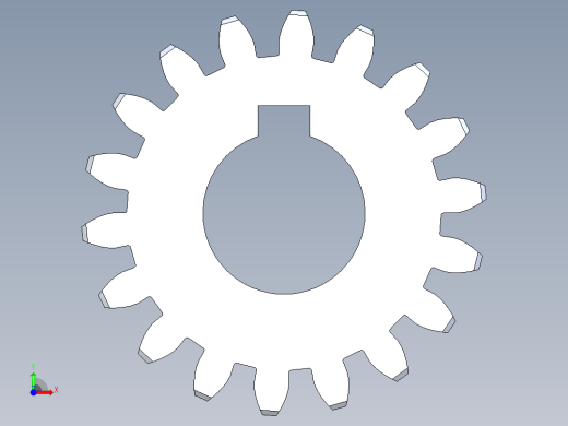 正齿轮压力角20 -64dp-20pa-18t spur gear前视缩略图