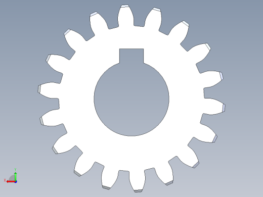 正齿轮压力角20 -64dp-20pa-18t spur gear后视缩略图