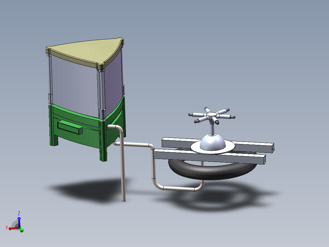 B(26)池塘自动喂养机及三维造型