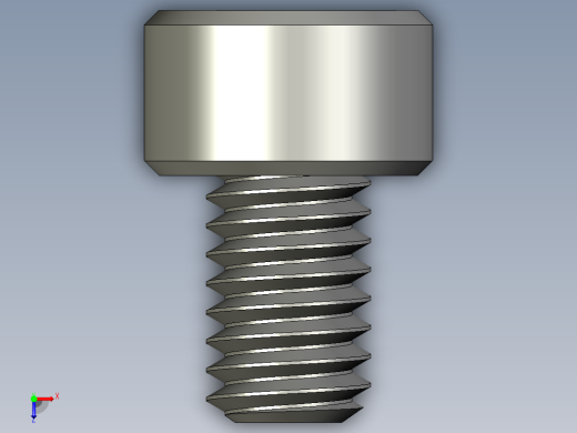 M4 x 0.7mm Thread 6mm LONG SOCKET HEAD CAP SCREW.STEP俯视缩略图