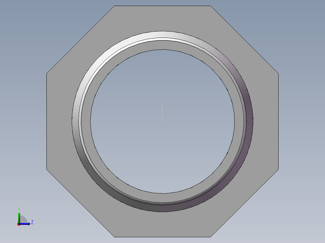 水管接头-有边 [DN32X34]左视图