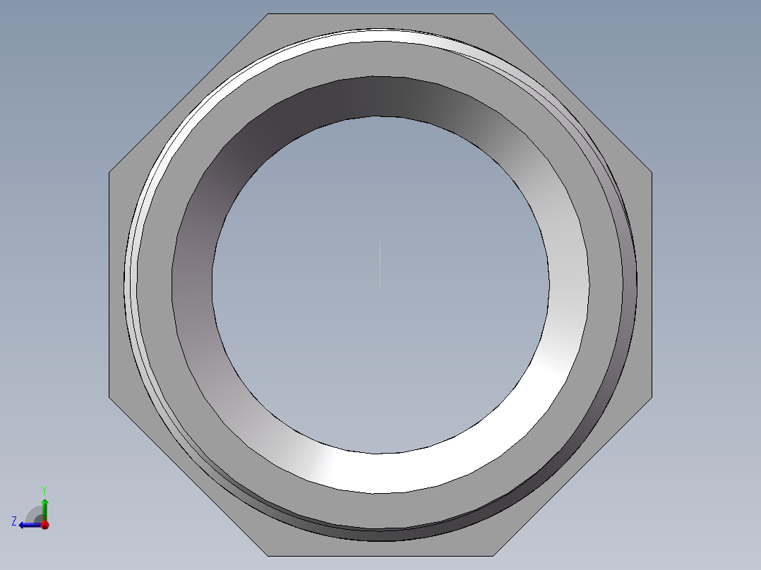 水管接头-有边 [DN32X34]右视图