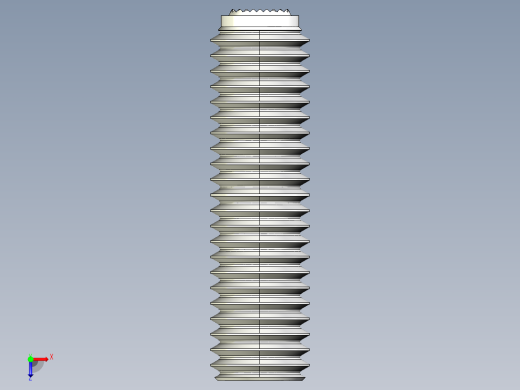 半圓定位珠螺絲(齒面)2272-3D多系列多零件图纸模型俯视缩略图