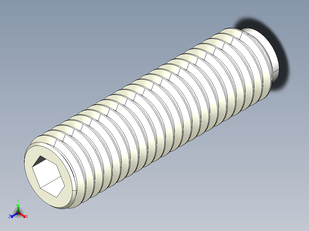 半圓定位珠螺絲(齒面)2272-3D多系列多零件图纸模型正等轴测图