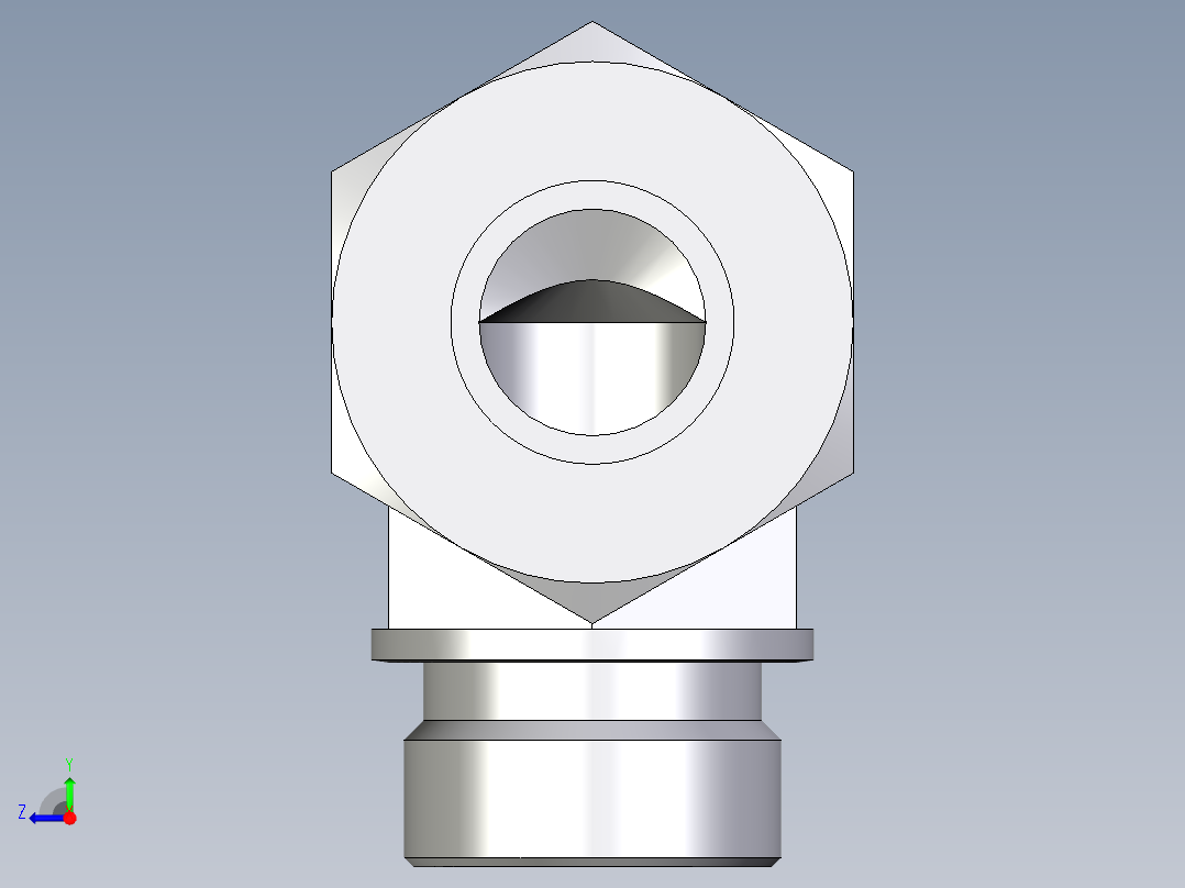 卡套式工业通用硬管接头EO_Male_stud_elbow_WE25SRCF右视图