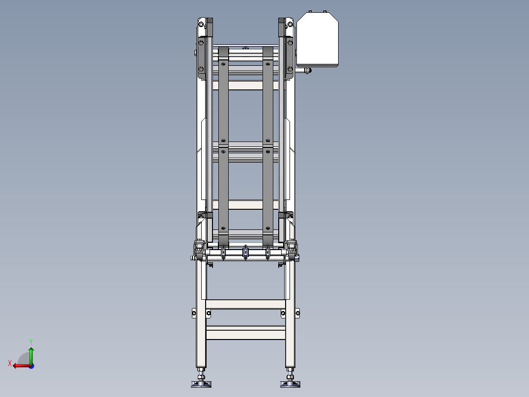 Z字提升输送机后视图