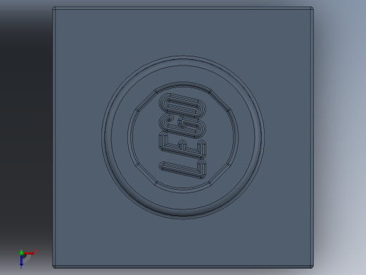 乐高机械组积木（横梁）-4162032 - 6541 Sand Blue Brick 1 x 1 with Hole俯视缩略图