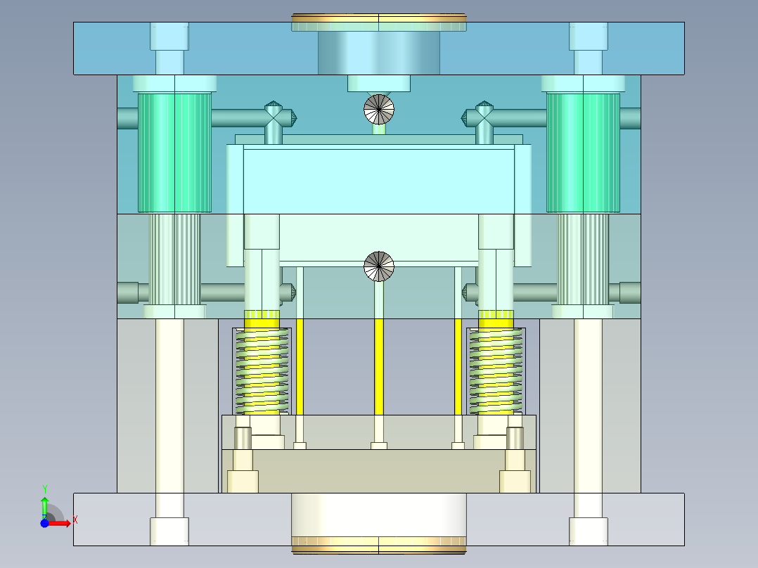 成型用电插座板前视图