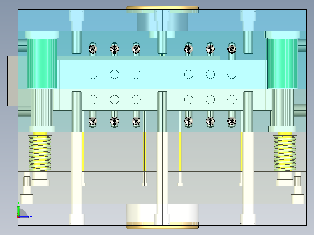 成型用电插座板左视图