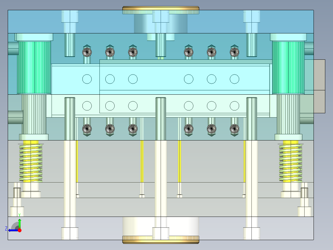 成型用电插座板右视图