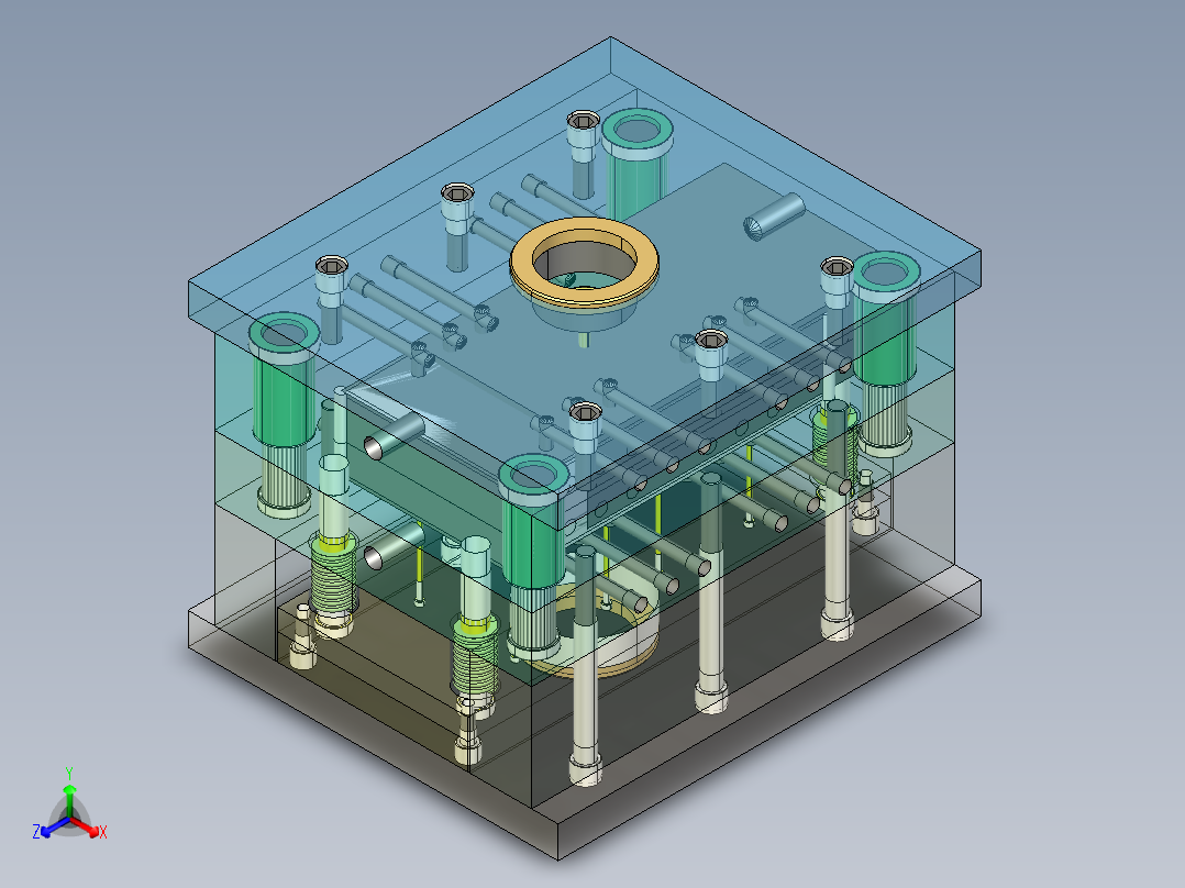 成型用电插座板正等轴测图