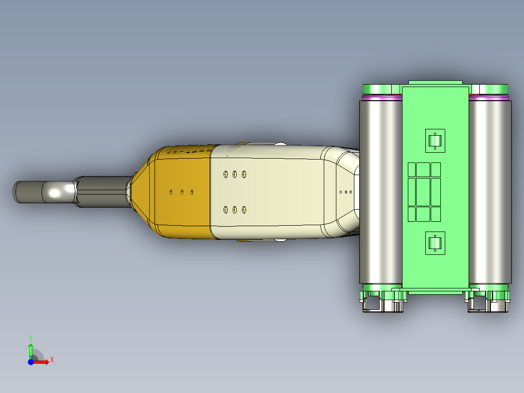 M197-家用手持洗地机-吸尘洗地一体机stp前视图