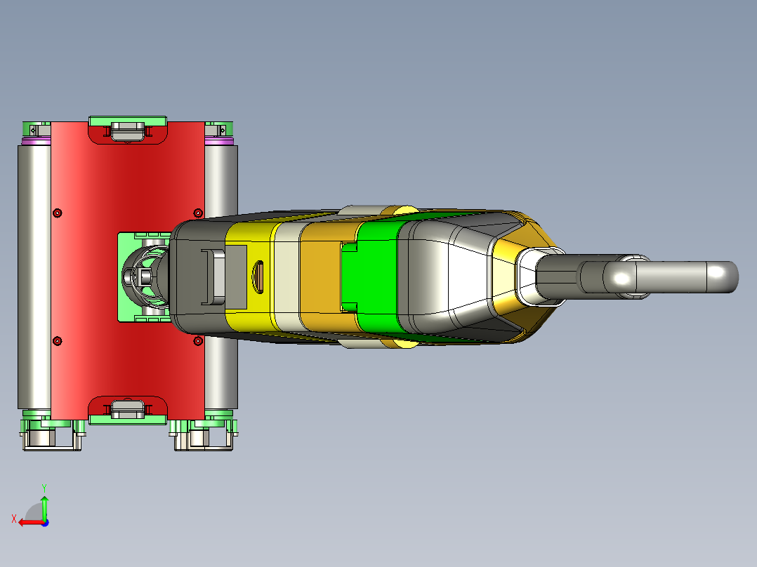 M197-家用手持洗地机-吸尘洗地一体机stp后视图