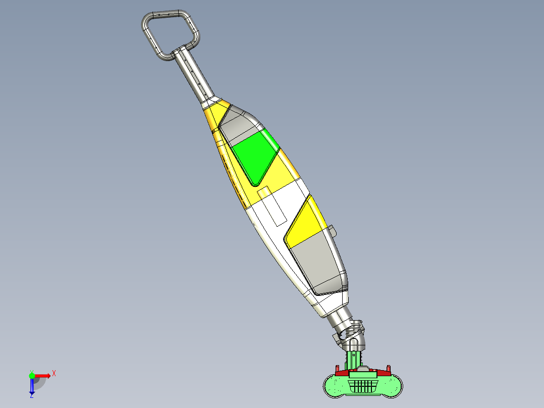 M197-家用手持洗地机-吸尘洗地一体机stp俯视图