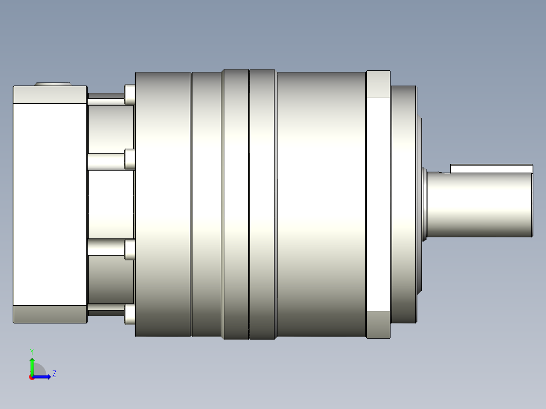多摩川行星减速机TB-090-L2-19DC19左视图