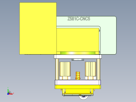 Z3-笔记本CNC工装夹具三维模型CNC2-1008前视缩略图