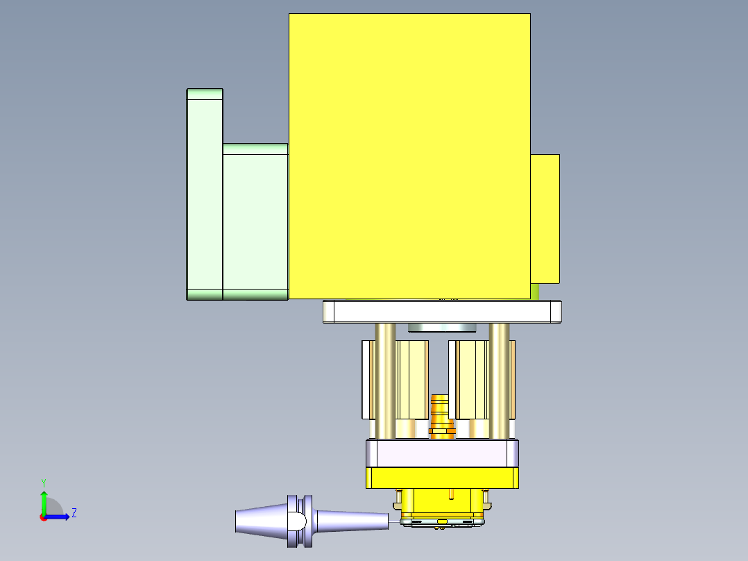 Z3-笔记本CNC工装夹具三维模型CNC2-1008左视图