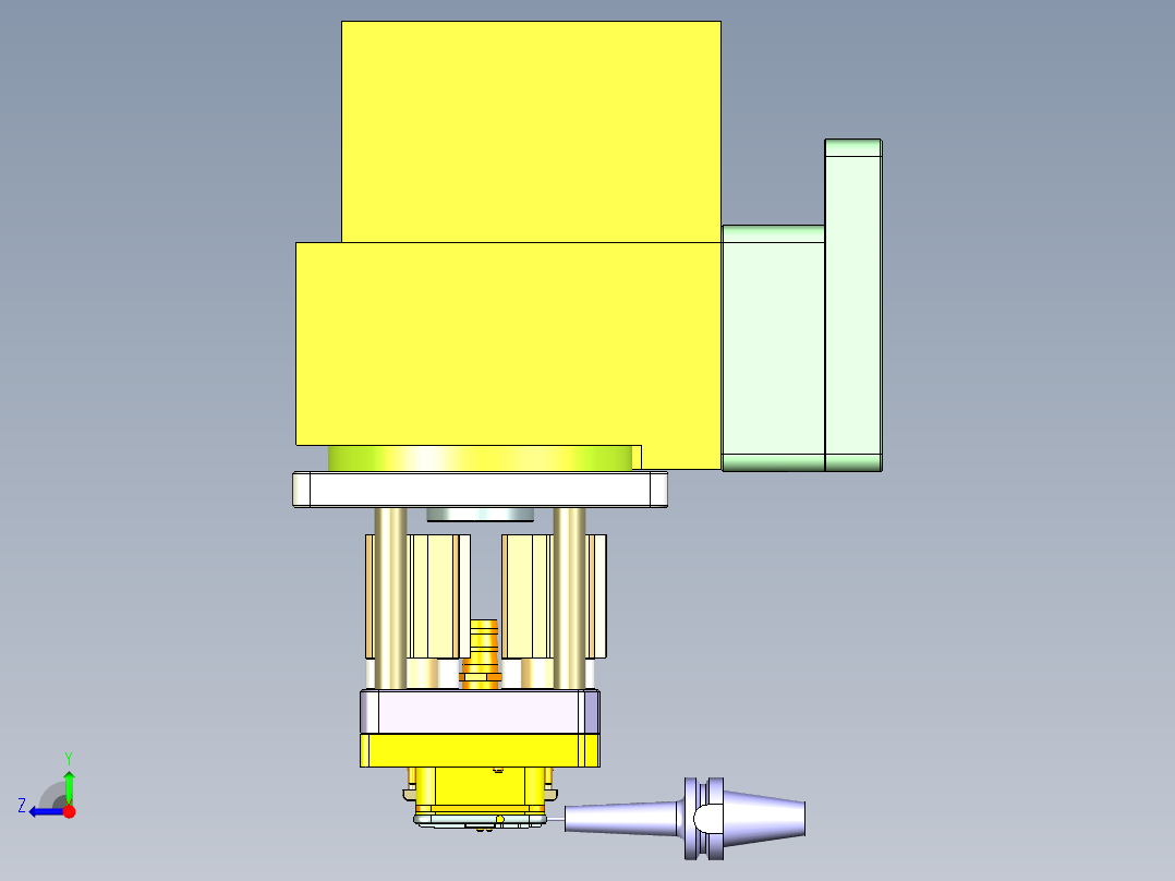Z3-笔记本CNC工装夹具三维模型CNC2-1008右视图