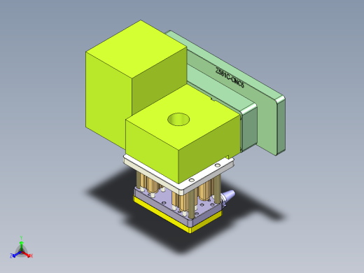 Z3-笔记本CNC工装夹具三维模型CNC2-1008正等轴测缩略图